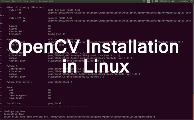 Read more about the article OpenCV Installation Tutorial using pip || make || apt-get in 4 Step